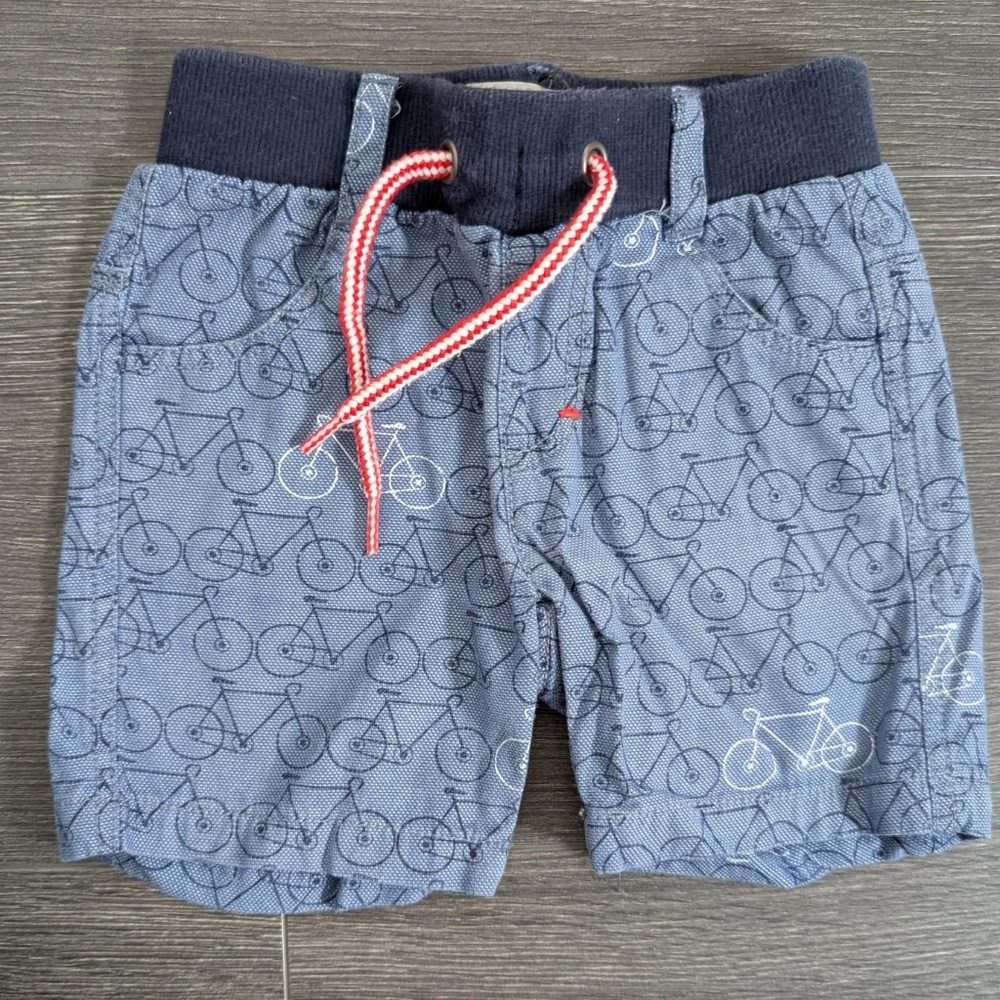 Blue bicycle print shorts. Size 6 month/68 cm Maison Jean Bourget brand